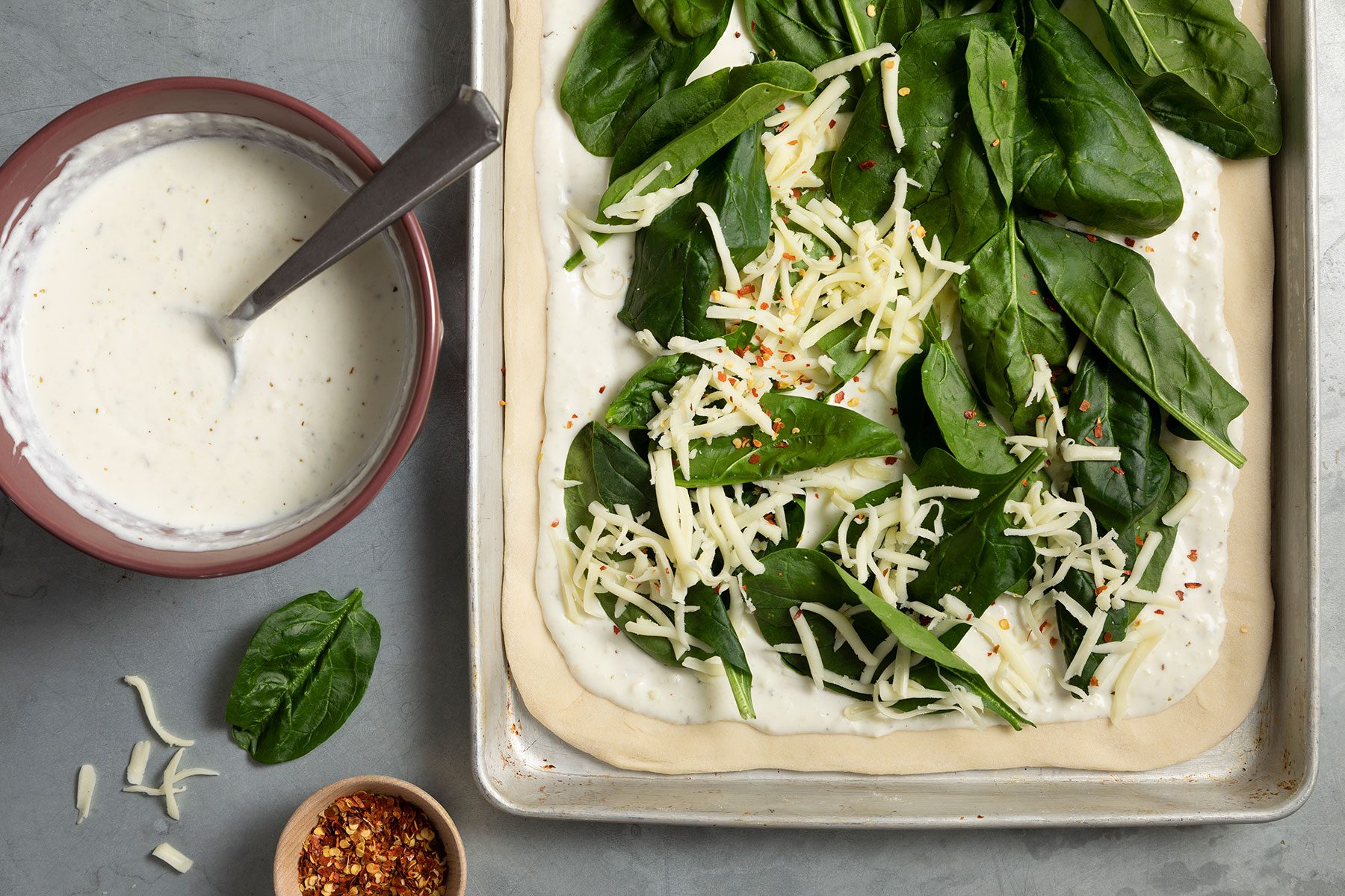 White Pizza Sauce on Pizza