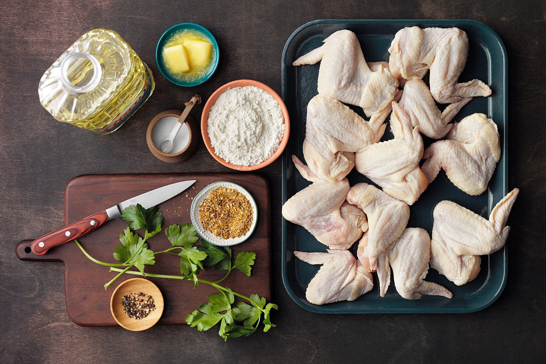 Ingredients for Lemon Pepper Wings 