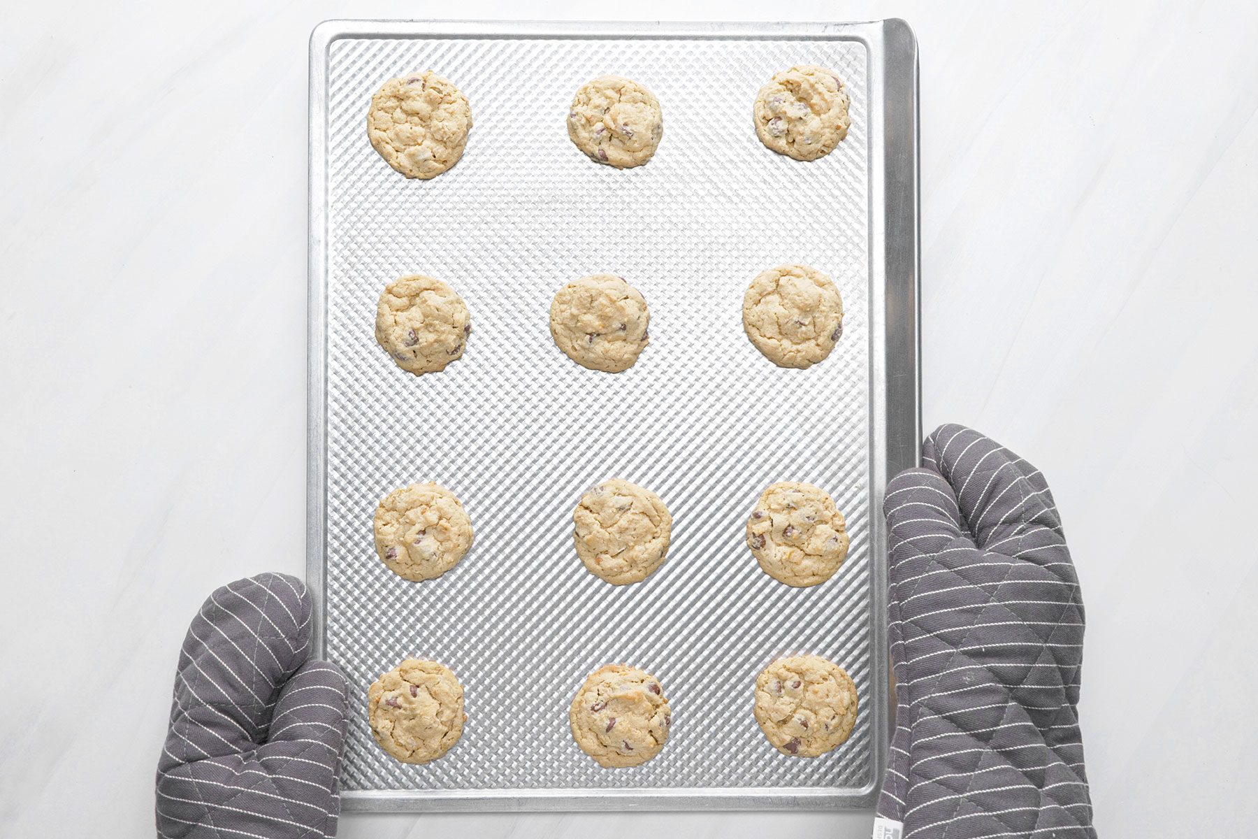 Baked cookie cooling on baking tray
