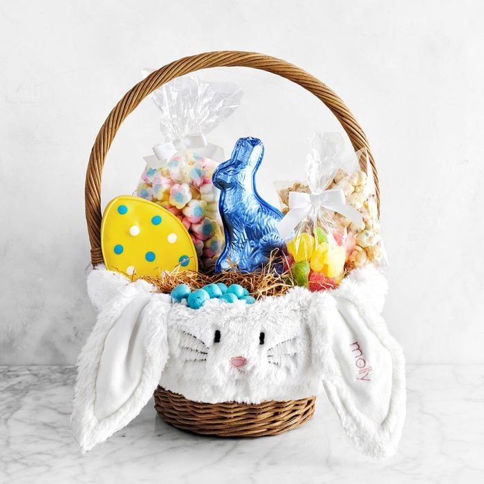 Small Fur Bunny Basket