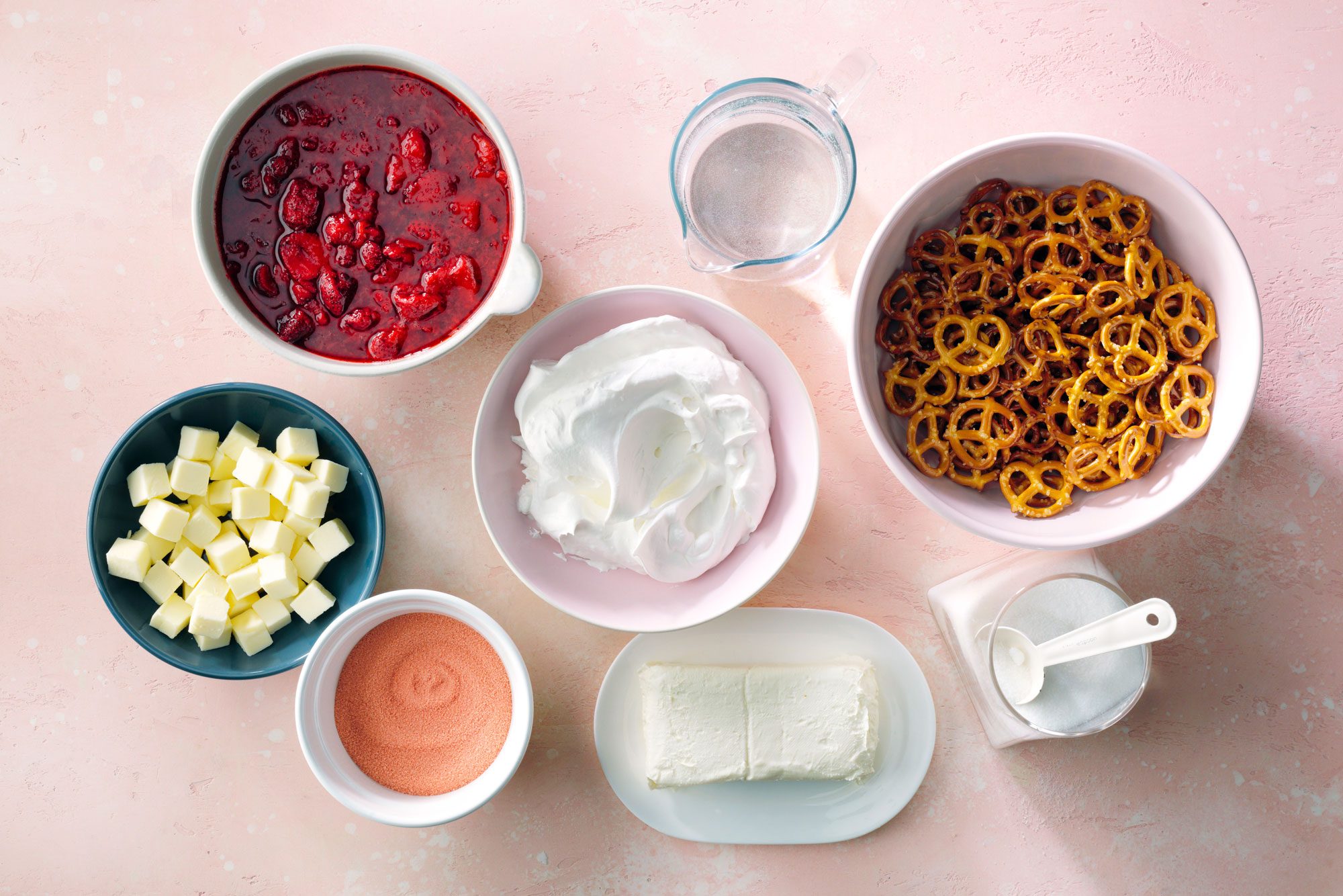 Ingredients for Strawberry Pretzel Salad
