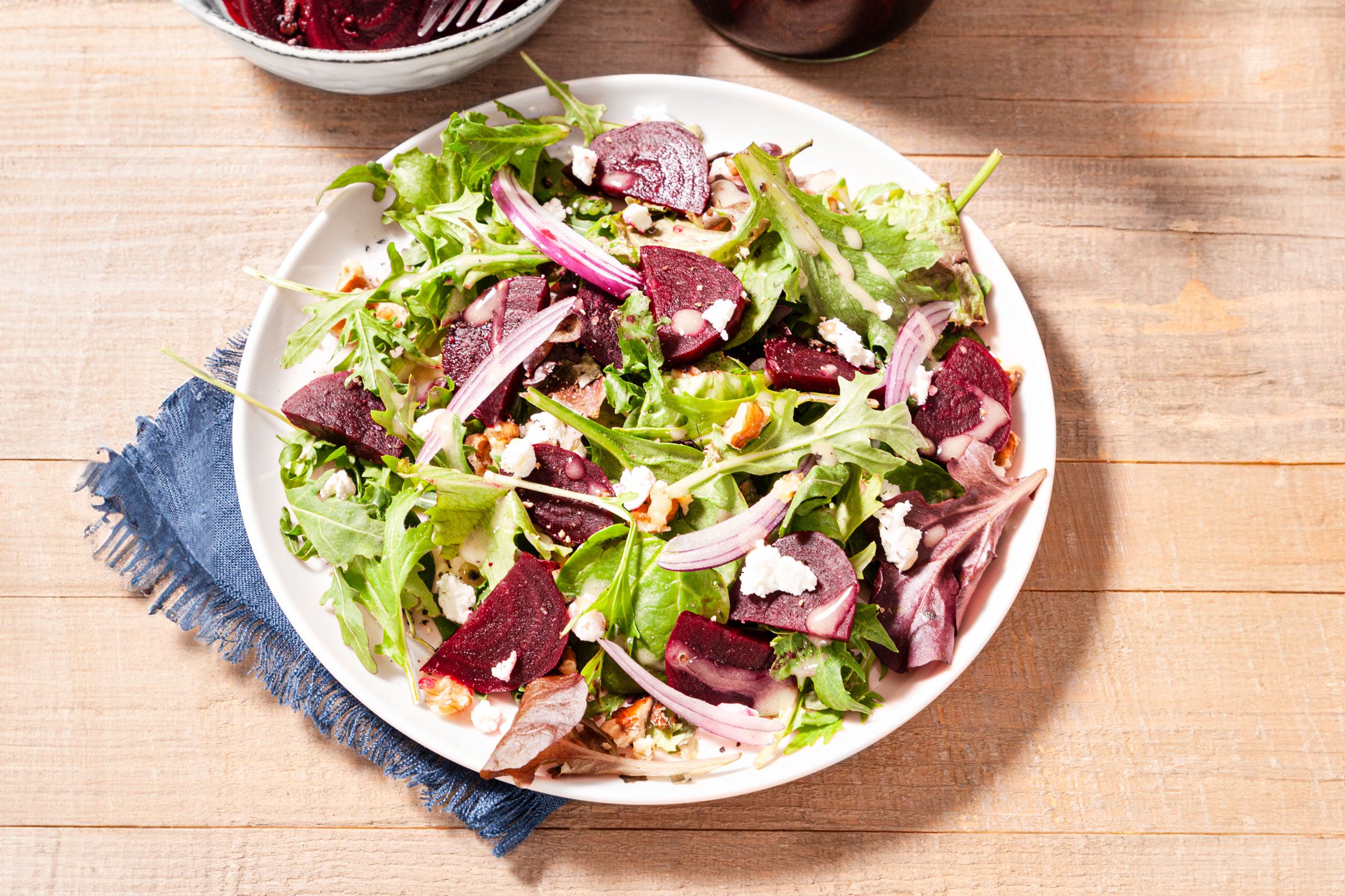 pickled beets on a salad