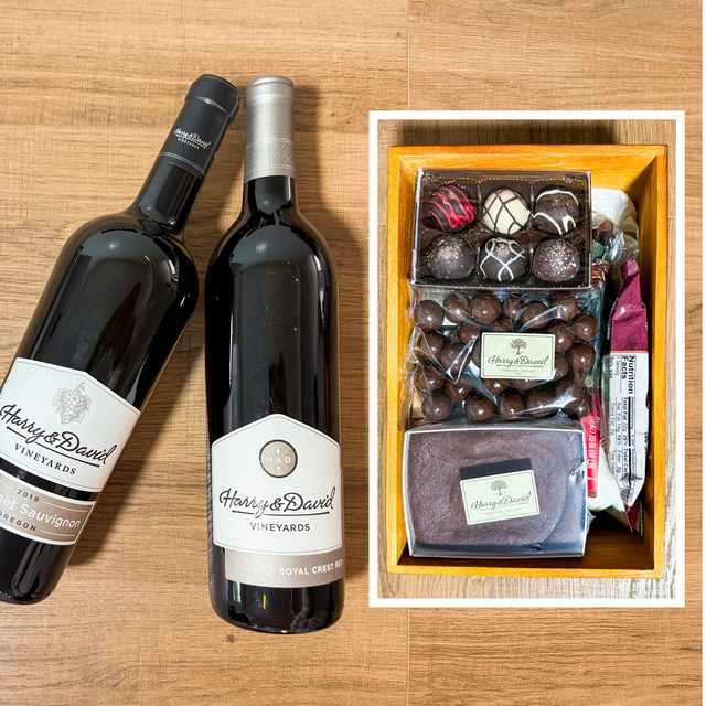 Harry & David Chest Of Chocolates With Wine