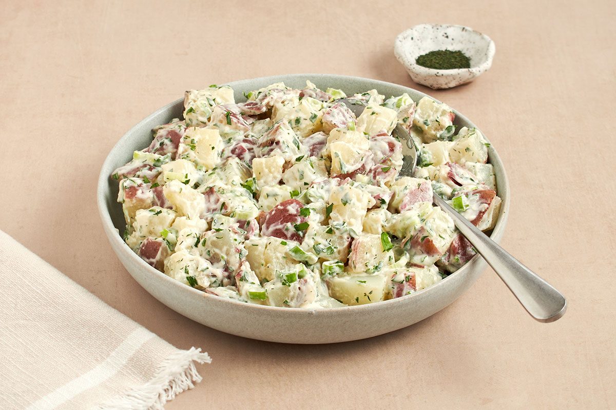 This creamy, dill-flecked recipe by Taste of Home is sure to steal the show at barbecues and potlucks all summer long.