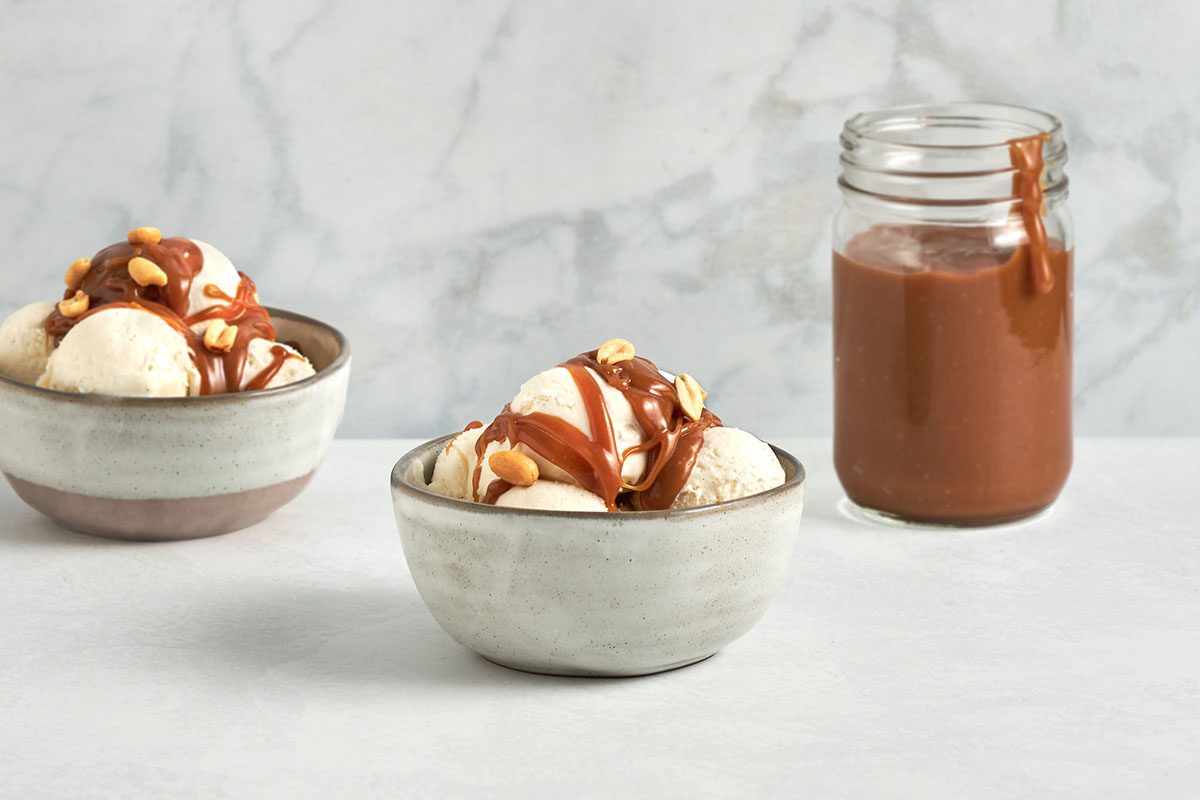 This peanut butter sauce for ice cream recipe by Taste of Home will take almost any dessert or breakfast treat up a delicious notch.