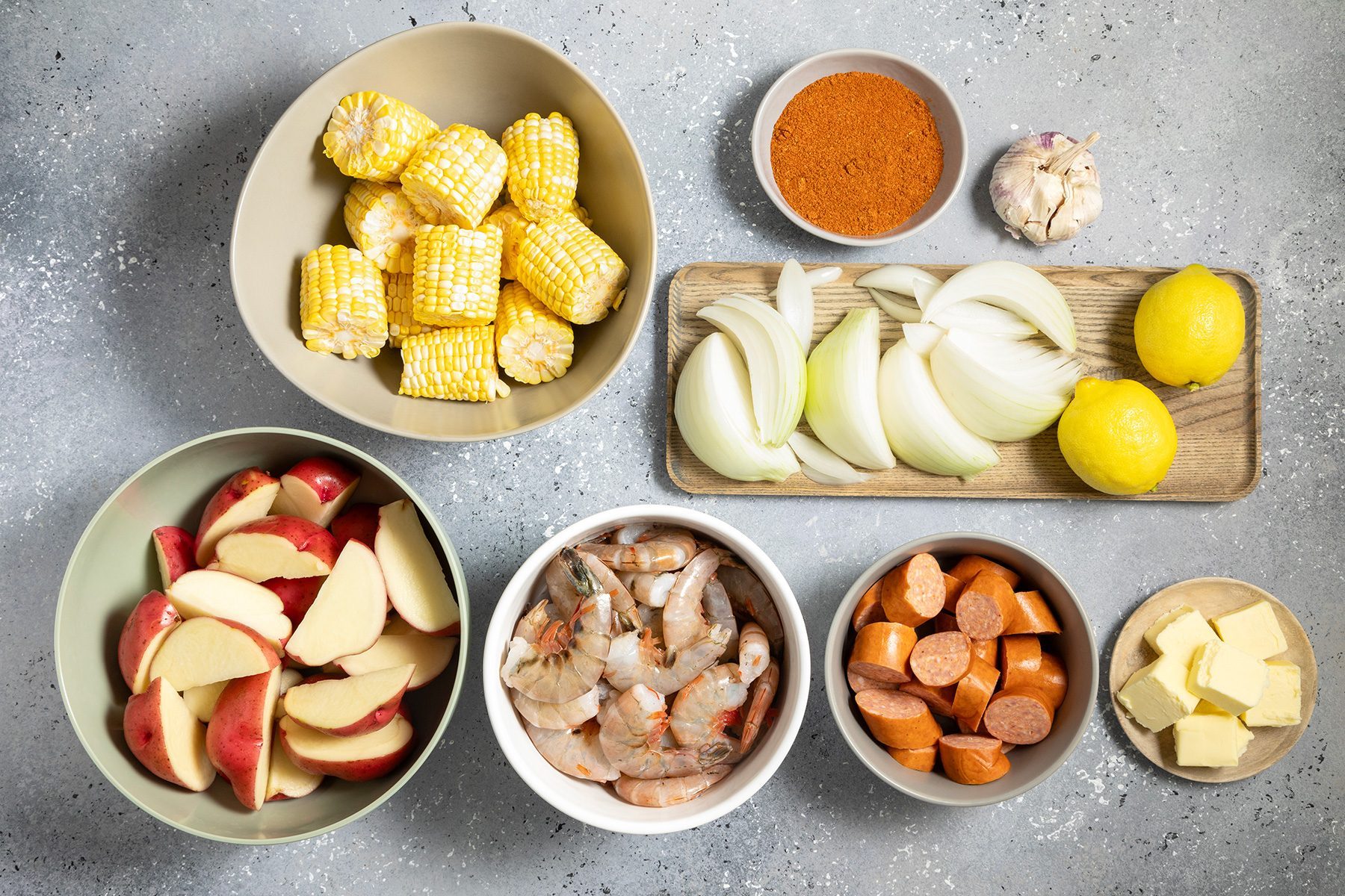 overhead shot of ongredients