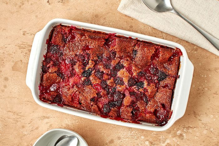 This easy-to-follow raspberry cobbler recipe by Taste of Home perfectly blends tangy raspberries and a buttery crisp crust.