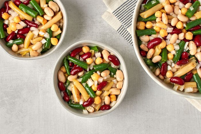 Five-bean salad by Taste of Home makes the ideal bring-along to a summer potluck, given its variety of beans and flavors.