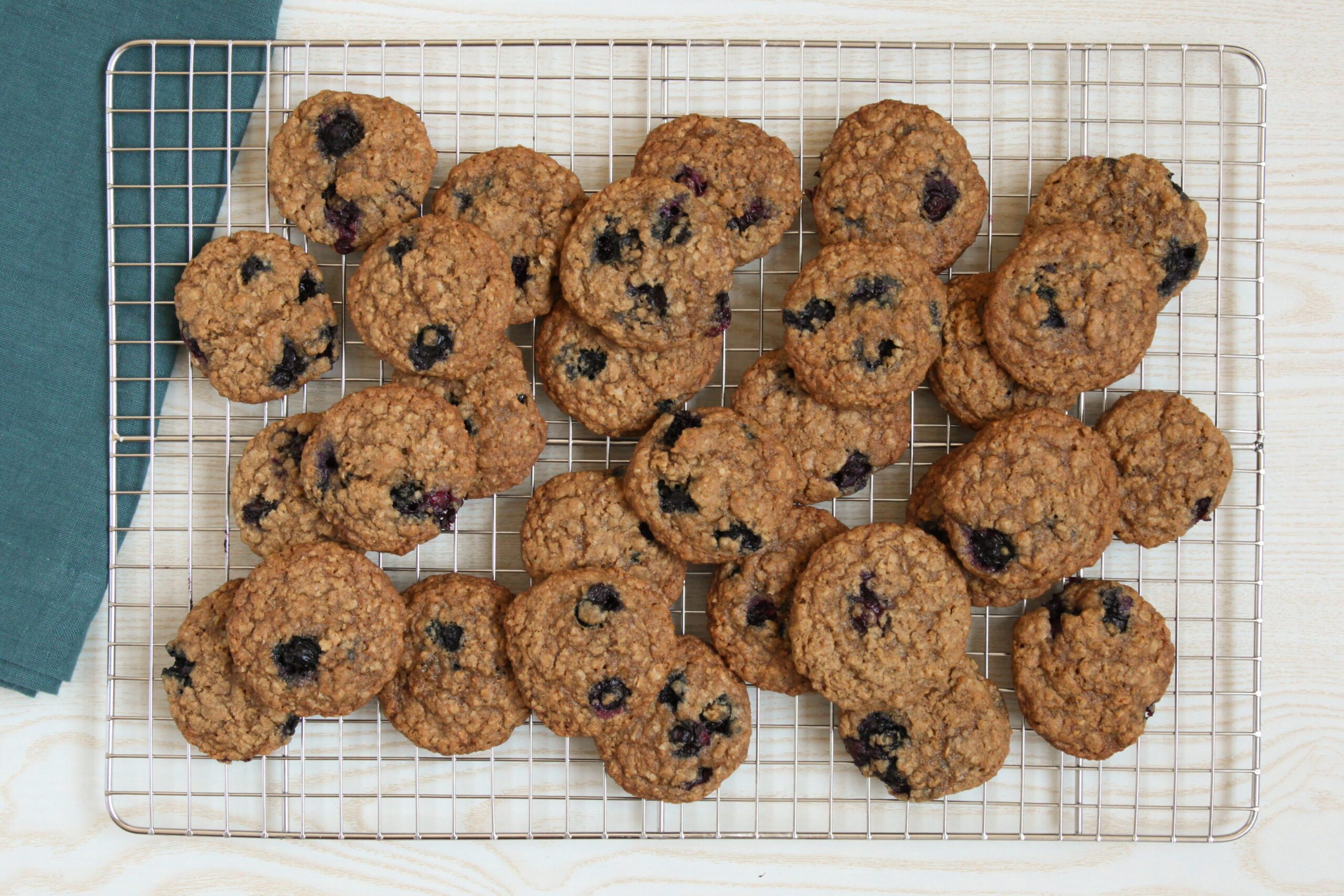 Blueberry Oatmeal Cookies cooling