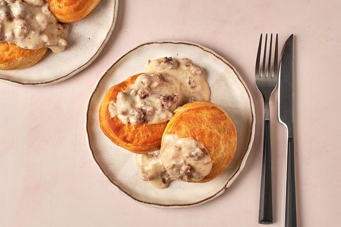 Discover the secret to easy biscuits and gravy with Taste of Home's shortcut recipe.