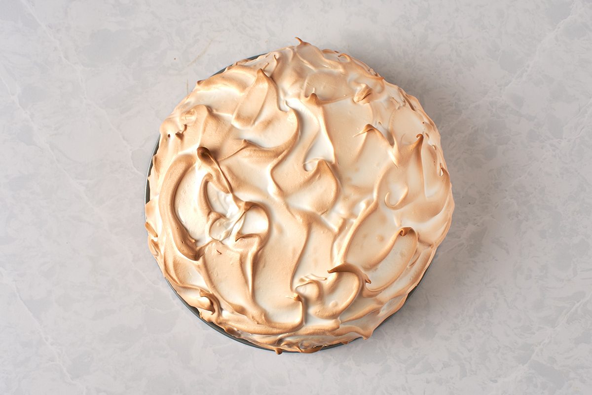 Add meringue and bake