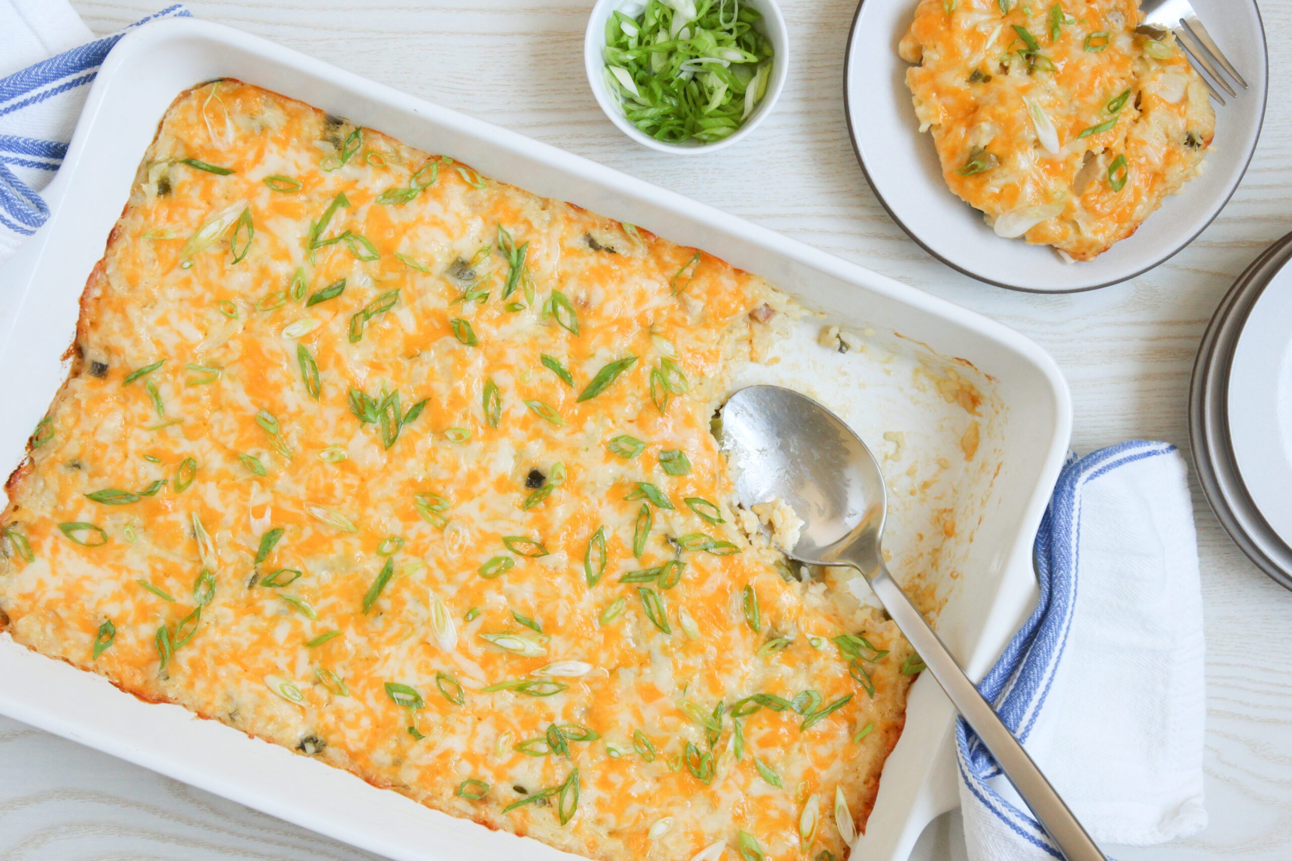 Serving Mexican Chicken Casserole