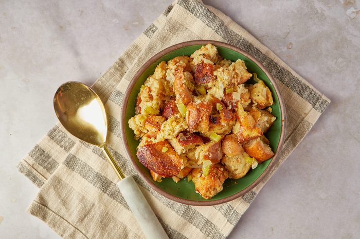 This vegetarian Crockpot stuffing is a keeper. It has all the classic flavor, but it's cooked in a slow cooker for a moist, fluffy stuffing that leaves your oven free for other dishes.