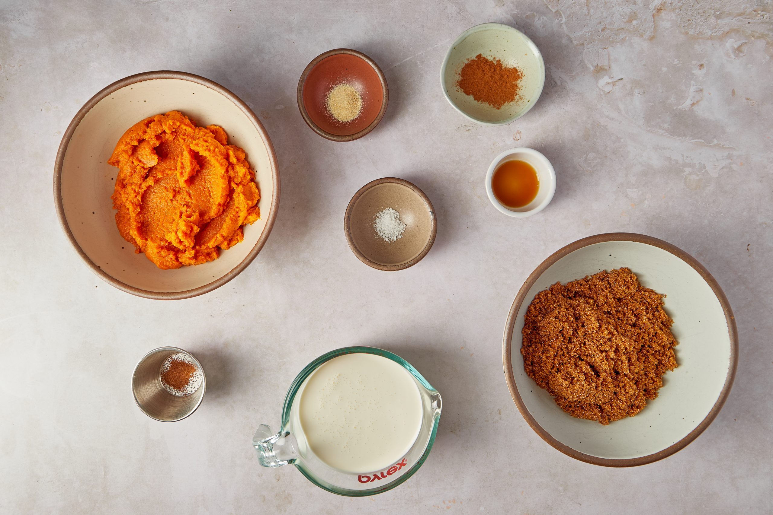 Ingredients for Pumpkin ice cream