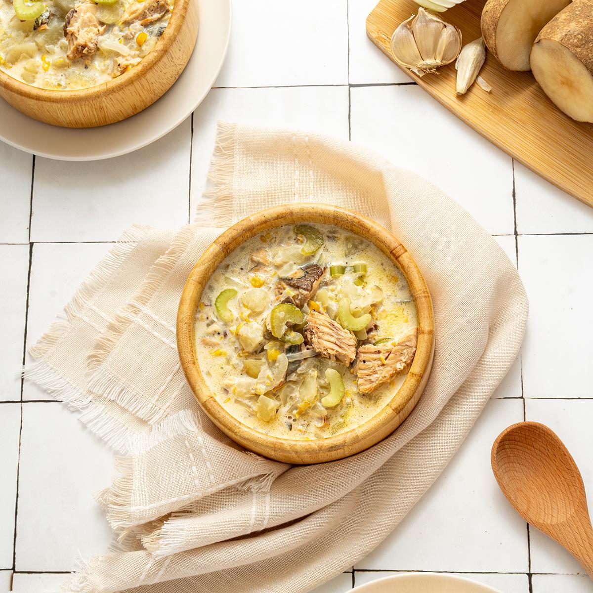 Salmon and Corn Chowder