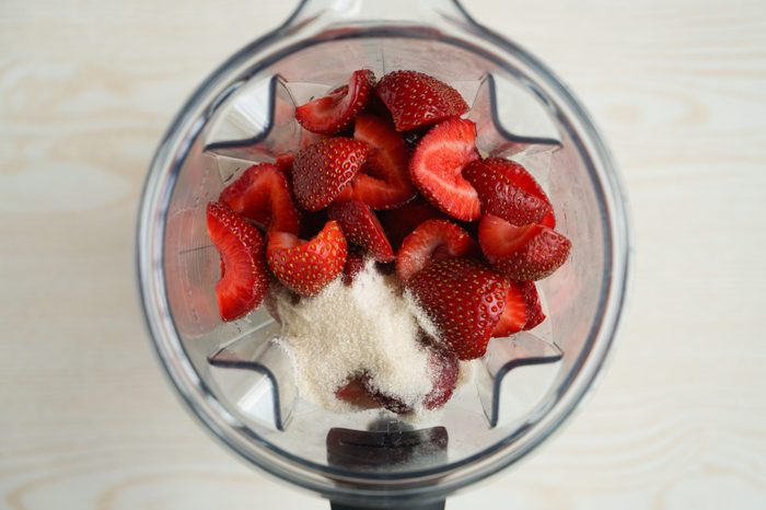 Strawberry soup ready to blend