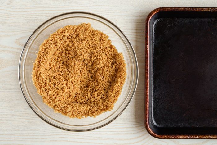 making the crust for Cheesecake Mousse