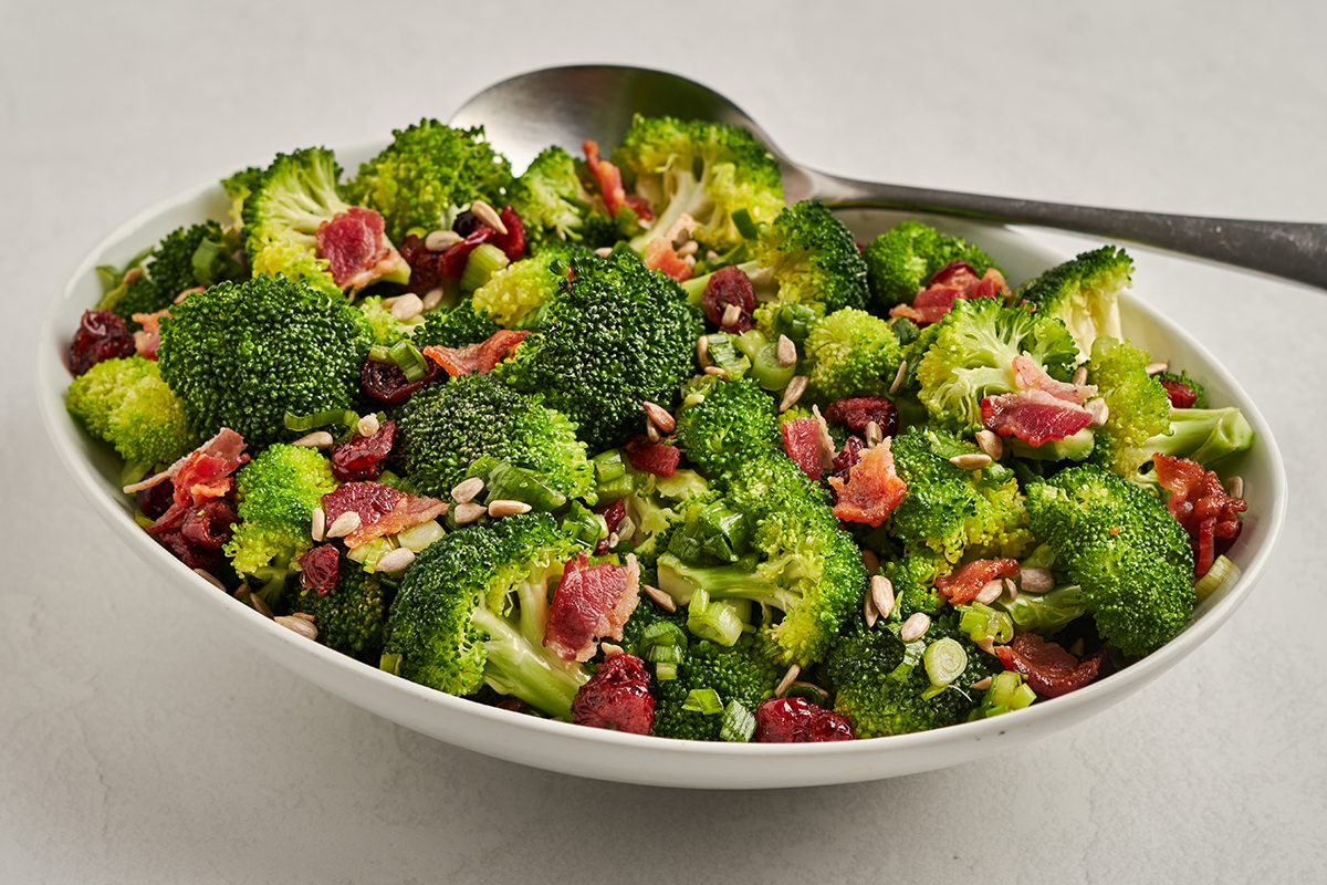 Elevate your side dish salad game with this recipe for broccoli cranberry salad by Taste of Home.