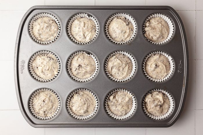 Step 3 of Taste of Home Oreo Cupcakes is to fill the prepared cups 3/4 full, and bake the cupcakes for 20 to 22 minutes, or until a toothpick inserted in the center of one comes out clean. Let the cupcakes cool in the pans for 10 minutes before removing them to the wire racks to cool completely.