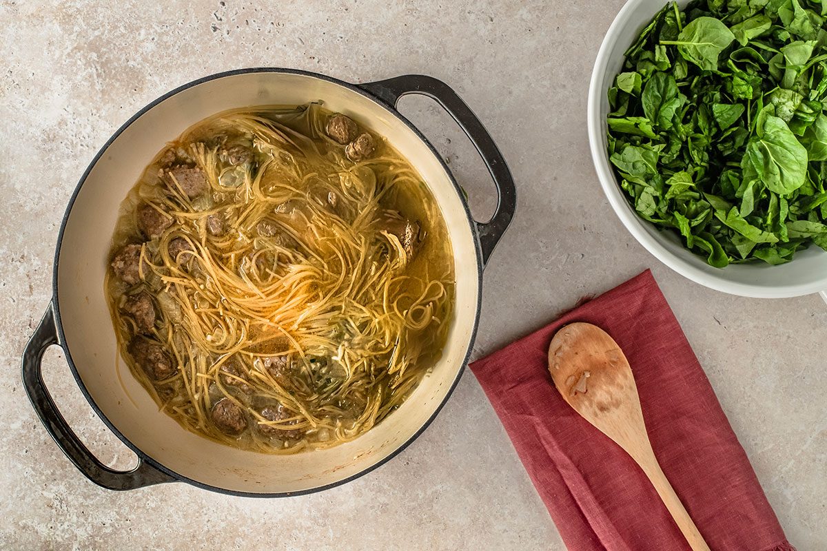 Pasta With Sausage And Spinach By Taste Of Home Step By Step