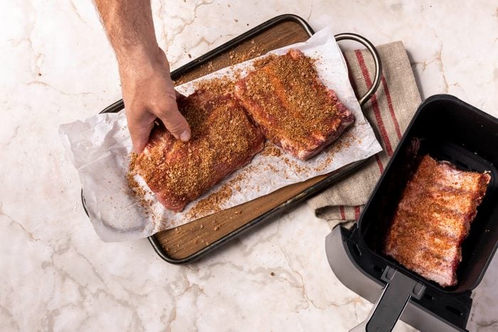 prepared rub for Air Fryer Pork Ribs
