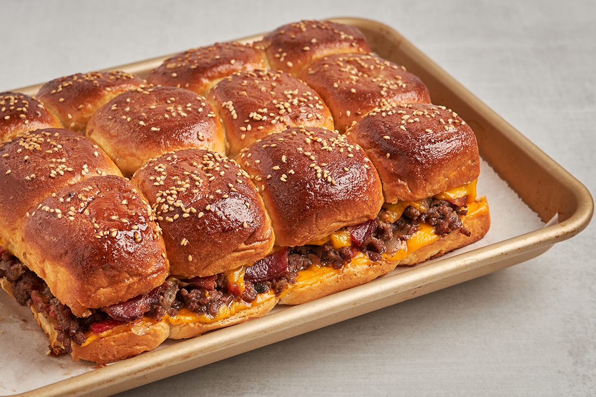 Bacon cheeseburger sliders recipe by Taste of Home