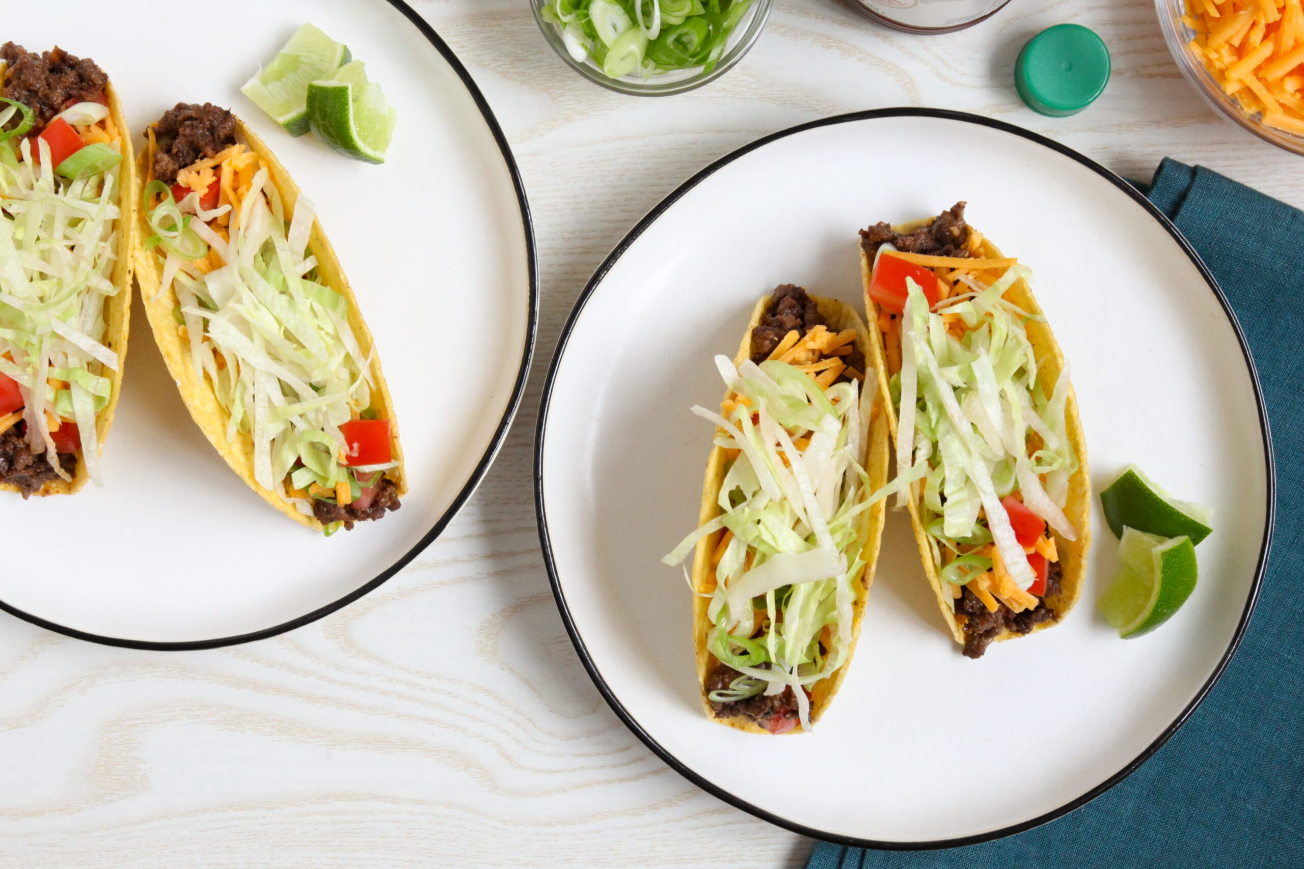 Beef Tacos on plates
