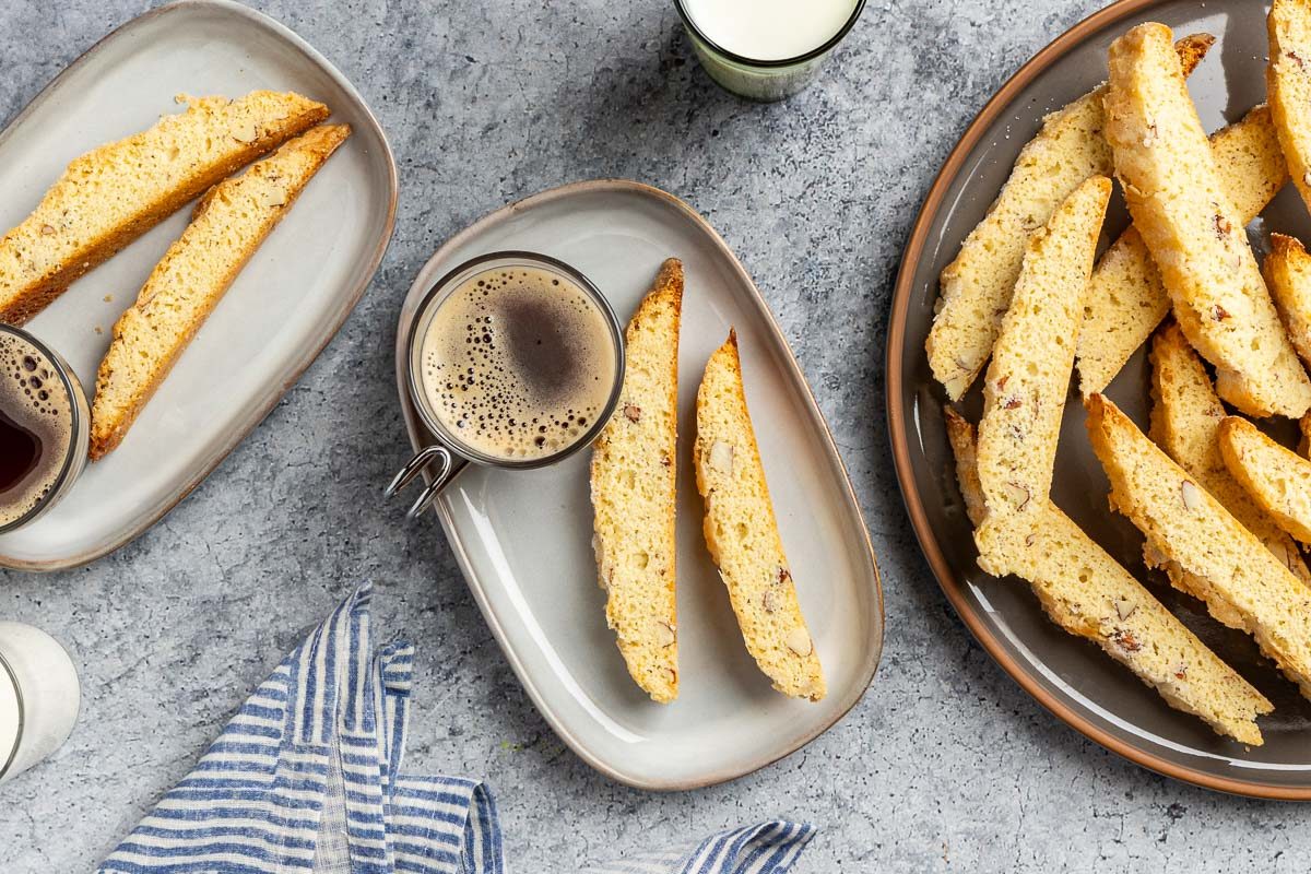 Biscotti on a plate