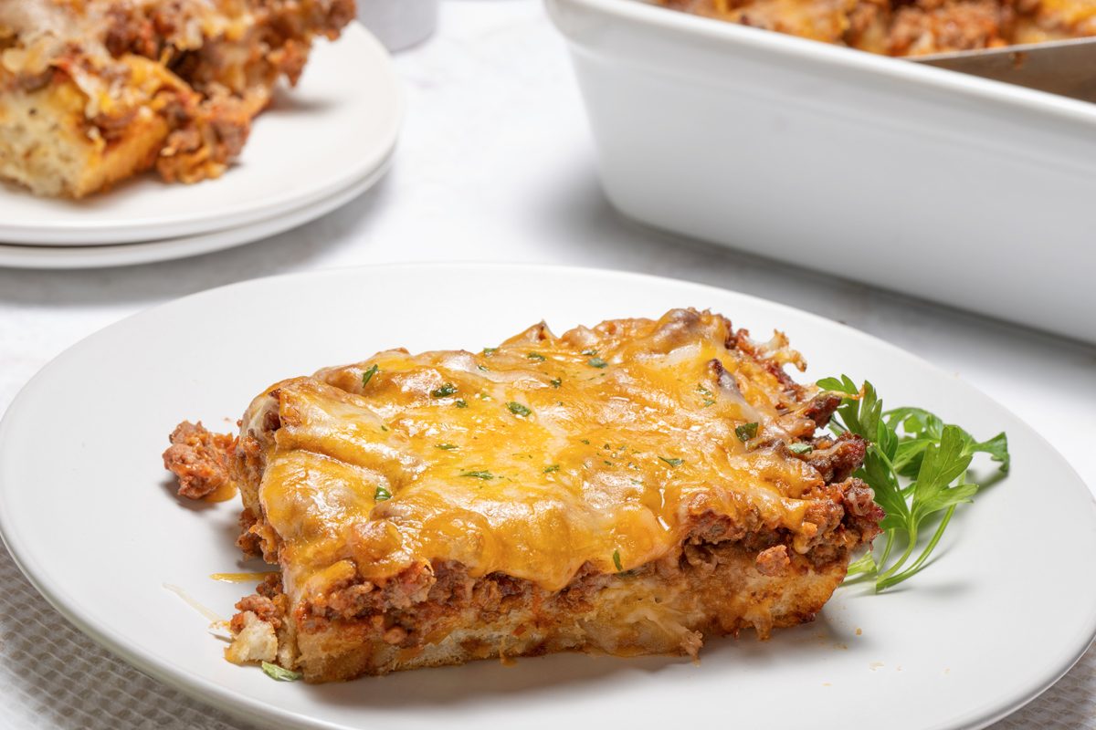 Bubble Pizza on a plate