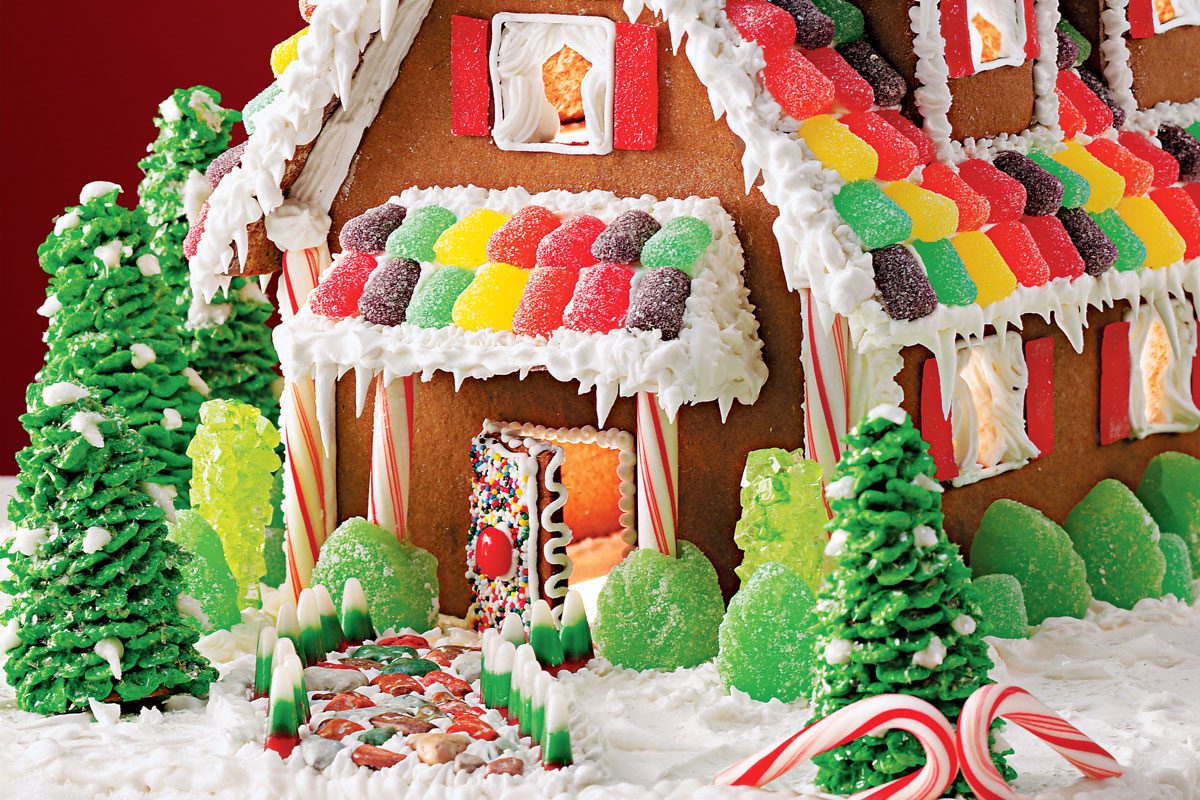 Gingerbread house close up