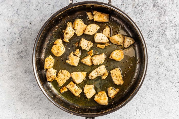 cooked chicken in a skillet