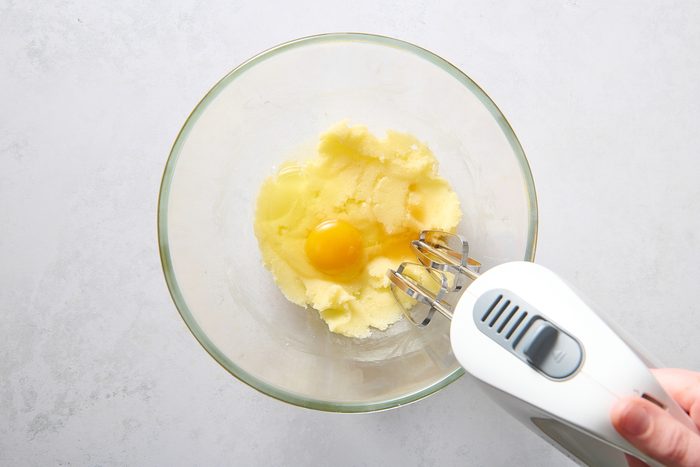 Creaming the butter and sugar