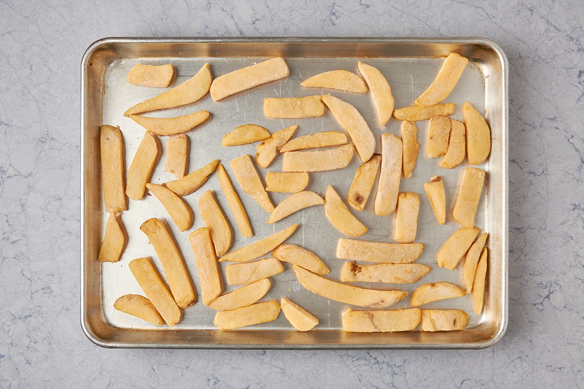 Prepare and bake fries