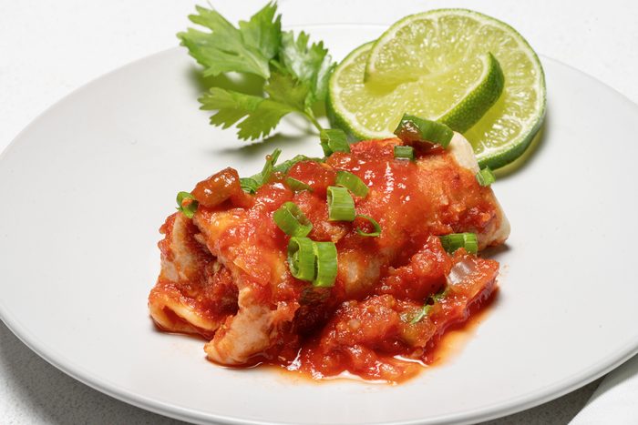 Chicken Chimichangas served on a plate