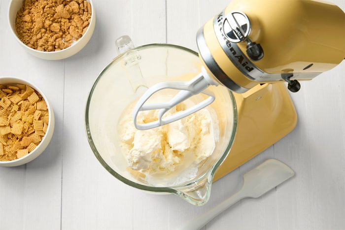 Transfer ice cream To The Bowl Of A Stand Mixer