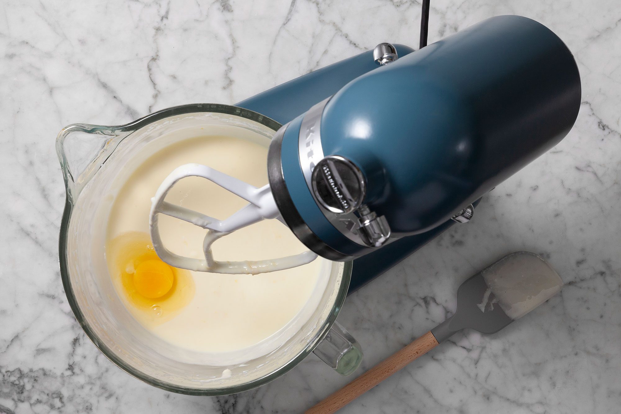 beat 1-2 minutes. With mixer on low add eggs, one at a time,