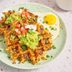Spicy Hash Brown Waffles with Fried Eggs