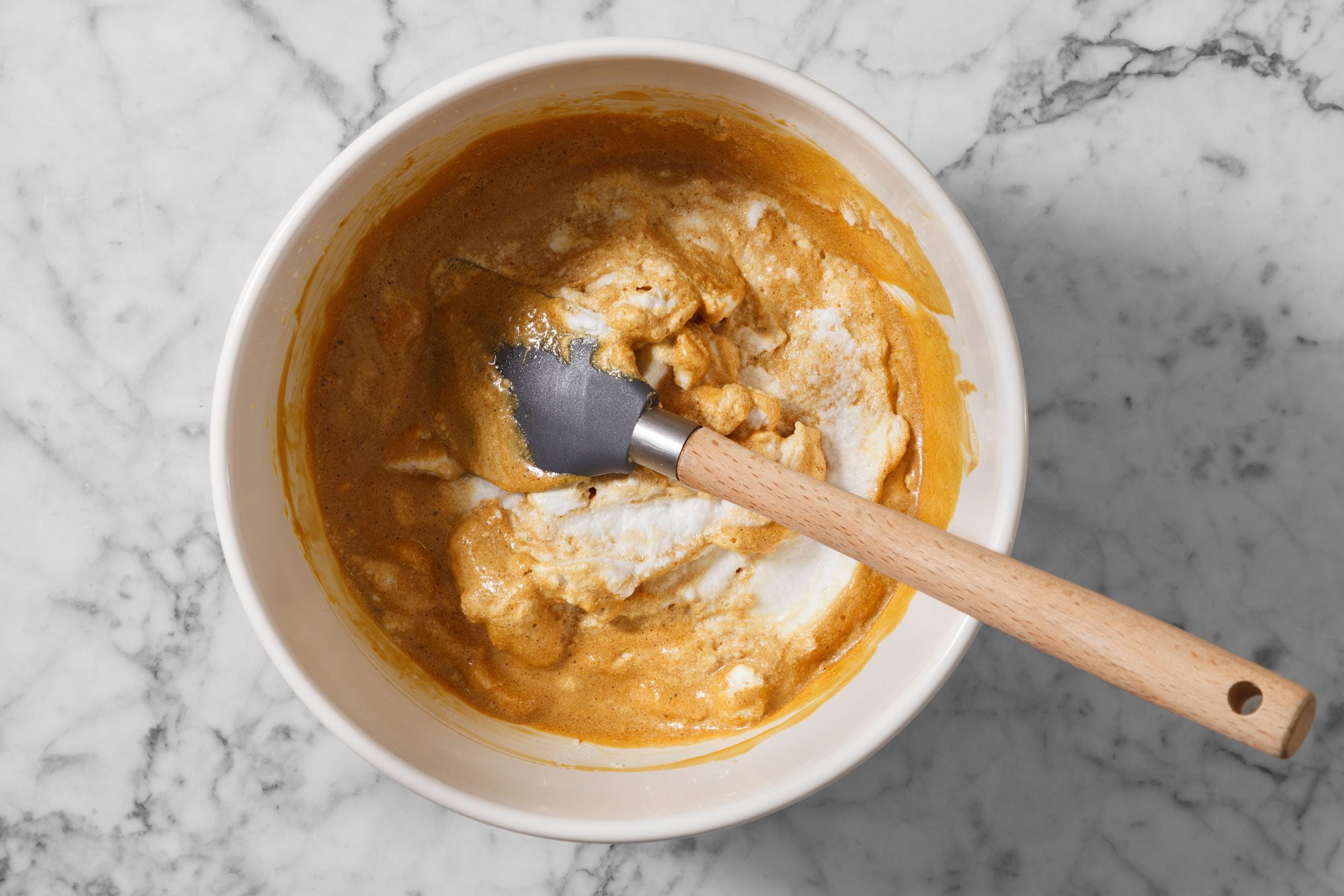 Fold into egg yolk mixture. Fold in flour mixture.