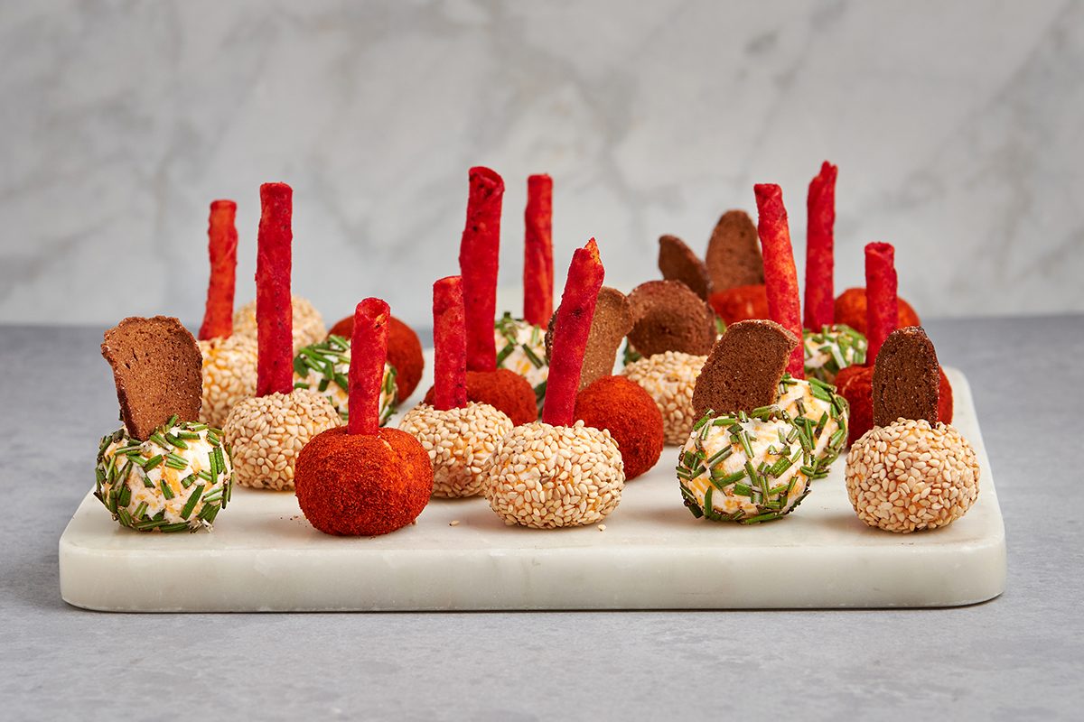Festive mini cheese balls by Taste of Home