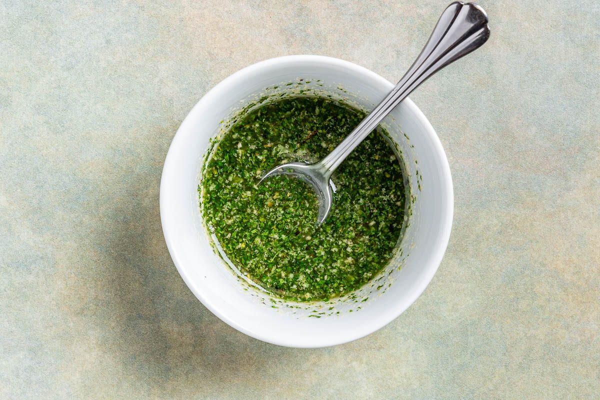 Taste of Home Pull Apart Garlic Bread photo of the garlic butter mixture.