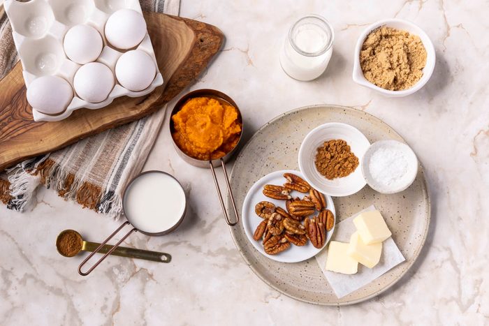 ingredients for Pumpkin Custard