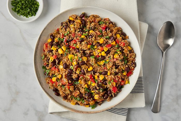 Quinoa and black beans recipe by Taste of Home.
