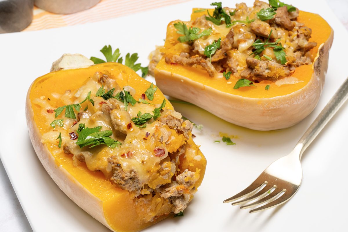 Sausage Stuffed Butternut Squash _Orlycatz 5