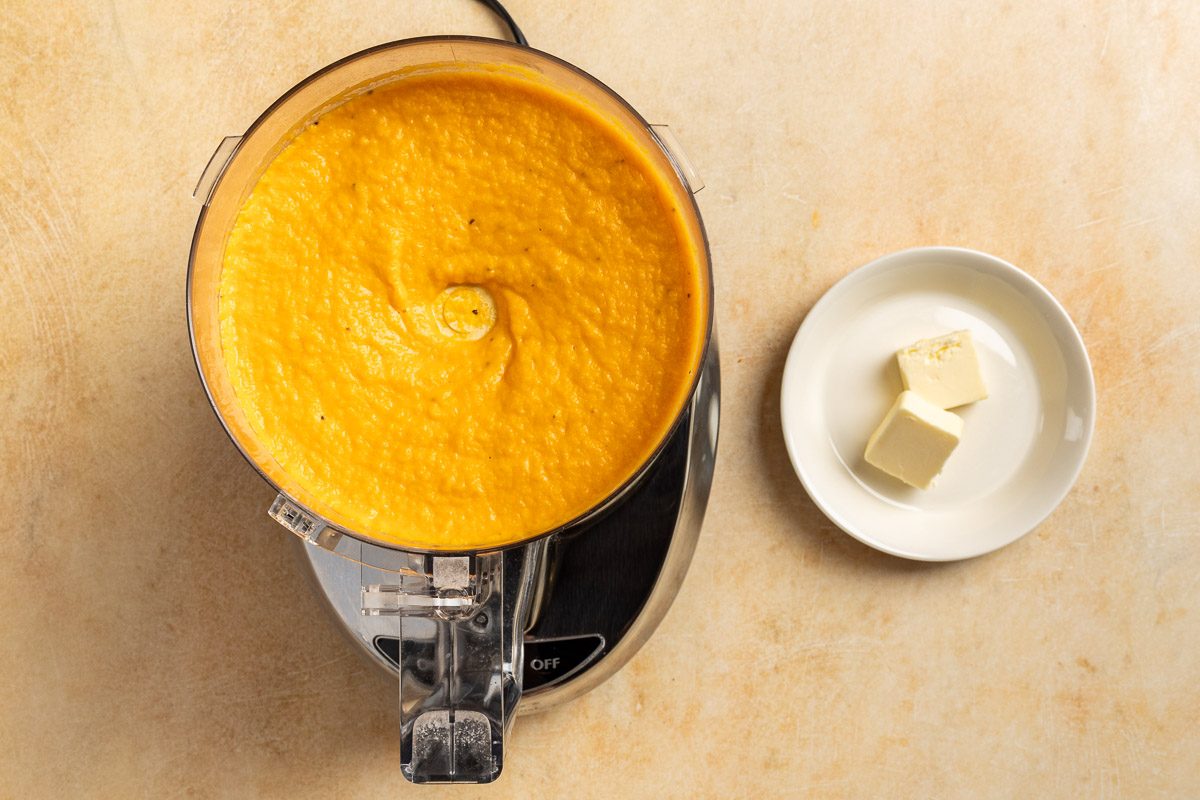 Taste of Home Sweet Potato Puree photo of the pureed sweet potatoes.