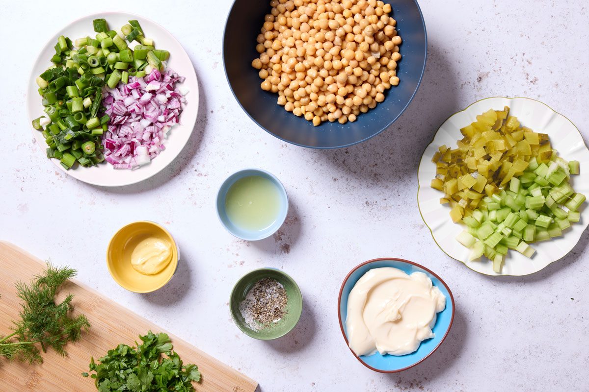 Chickpea Chicken Salad ingredients