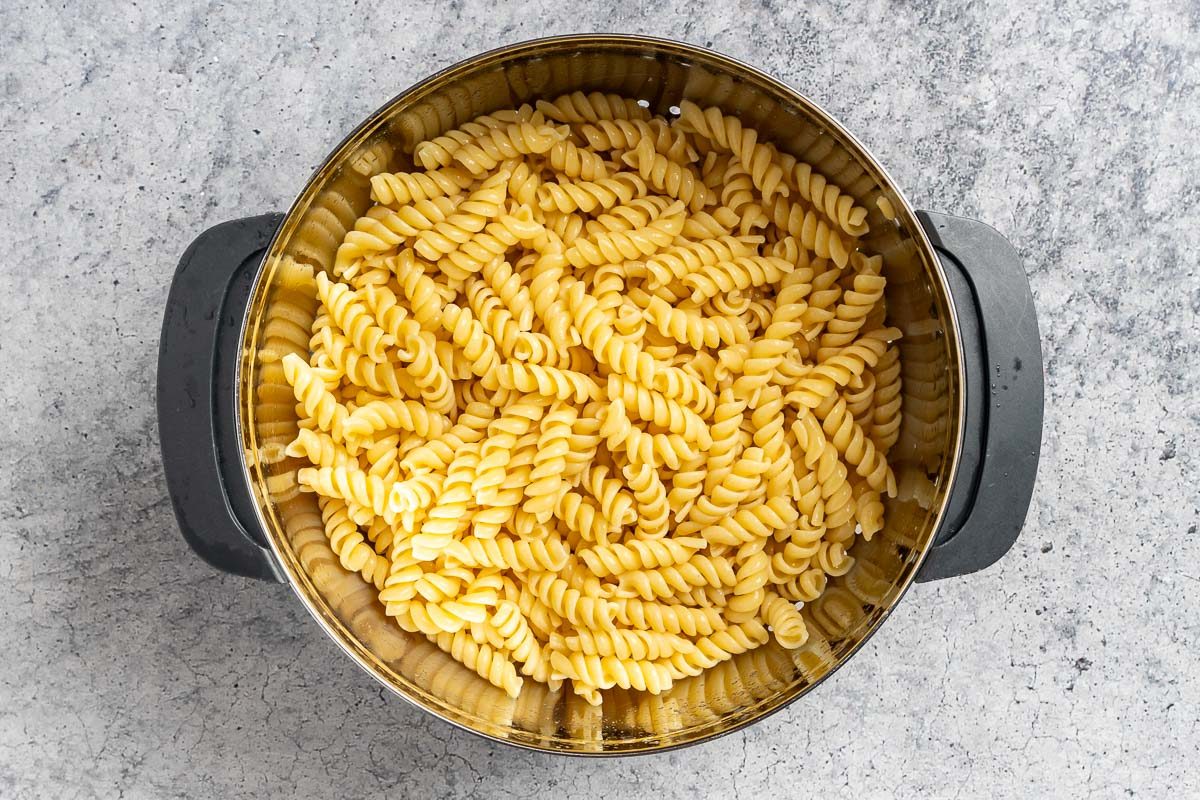 Taste of Home Vegan Pasta Salad photo of the cooked pasta.