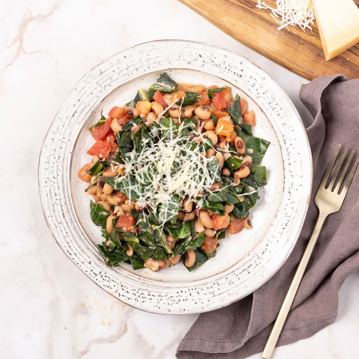 Black-Eyed Peas and Collard Greens