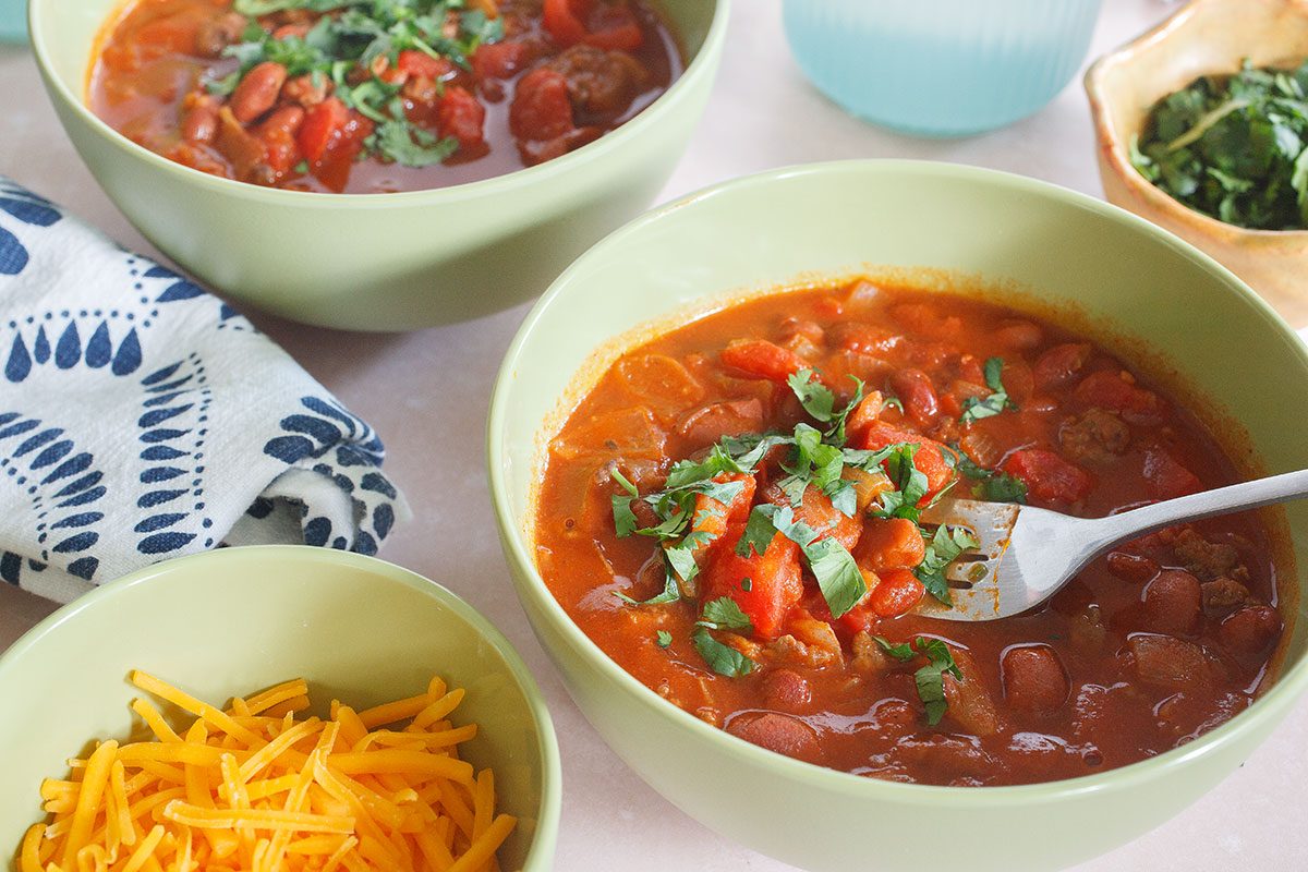 Chili In Bowls 3/4 Angle