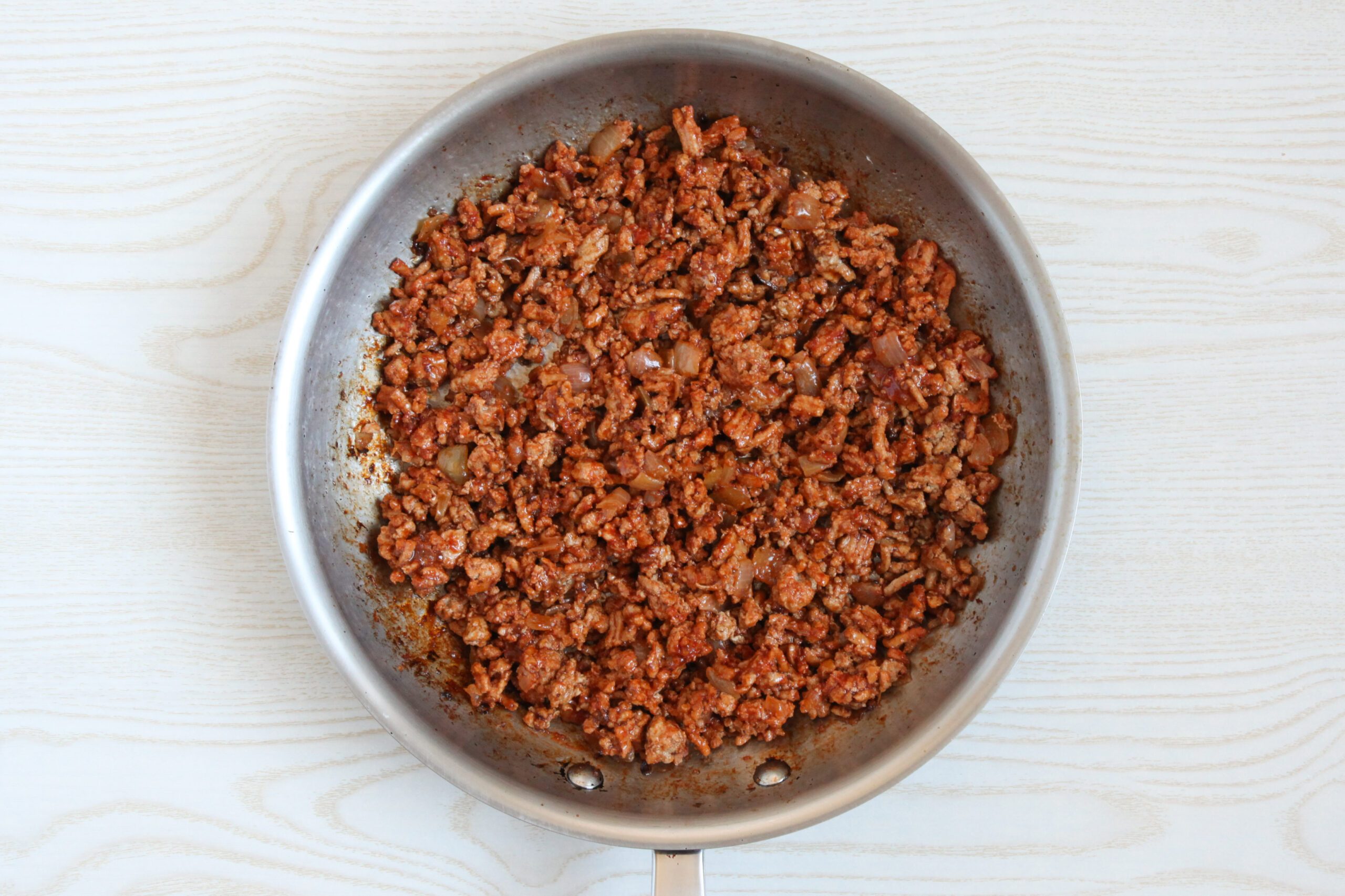 Cooking ground turkey and onions