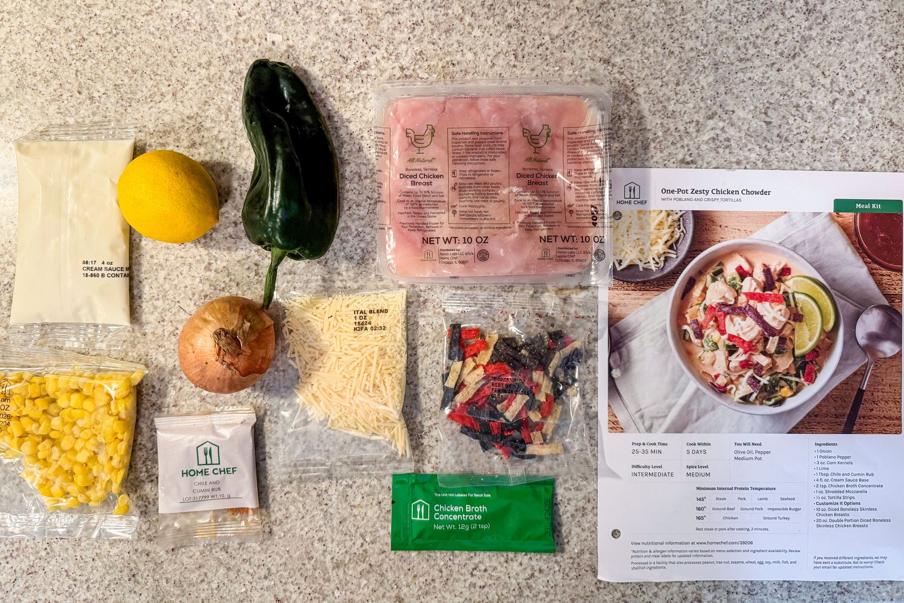 Zesty Chicken Chowder Ingredients 